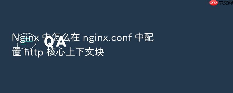 nginx 中怎么在 nginx.conf 中配置 http 核心上下文块
