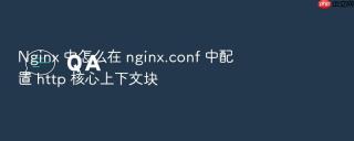 nginx 中怎么在 nginx.conf 中配置 http 核心上下文块