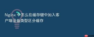 nginx 中怎么在缓存键中加入客户端设备类型区分缓存