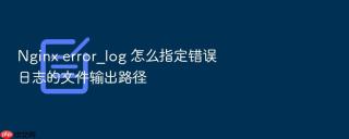 nginx error_log 怎么指定错误日志的文件输出路径