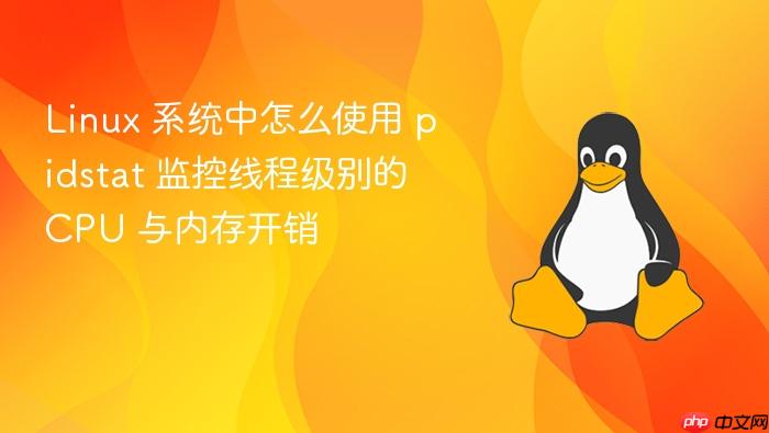 linux 系统中怎么使用 pidstat 监控线程级别的 cpu 与内存开销
