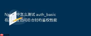 Nginx 中怎么测试 auth_basic 在高并发访问后台时的鉴权性能