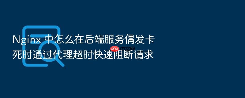 nginx 中怎么在后端服务偶发卡死时通过代理超时快速阻断请求
