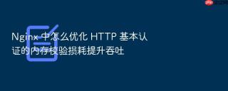 nginx 中怎么优化 http 基本认证的内存校验损耗提升吞吐