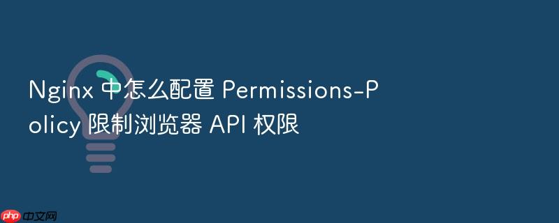 nginx 中怎么配置 permissions-policy 限制浏览器 api 权限