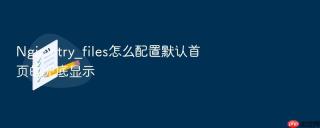 nginx try_files怎么配置默认首页的兜底显示