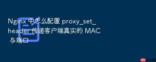 Nginx 中怎么配置 proxy_set_header 传递客户端真实的 MAC 与端口