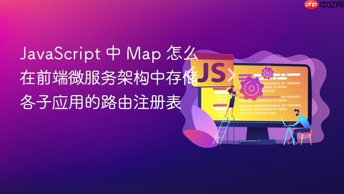javascript 中 map 怎么在前端微服务架构中存储各子应用的路由注册表