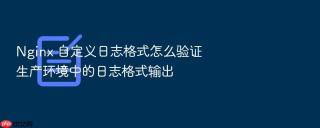 nginx 自定义日志格式怎么验证生产环境中的日志格式输出