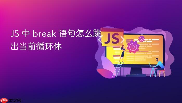 js 中 break 语句怎么跳出当前循环体