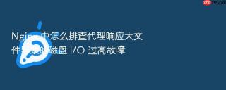 Nginx 中怎么排查代理响应大文件导致的磁盘 I/O 过高故障