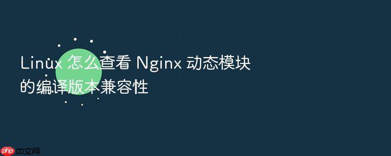 linux 怎么查看 nginx 动态模块的编译版本兼容性