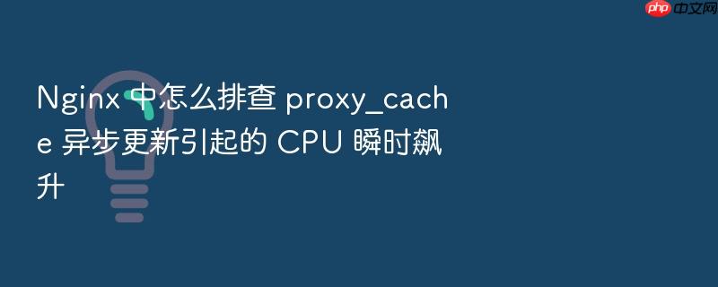 nginx 中怎么排查 proxy_cache 异步更新引起的 cpu 瞬时飙升