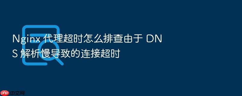 nginx 代理超时怎么排查由于 dns 解析慢导致的连接超时