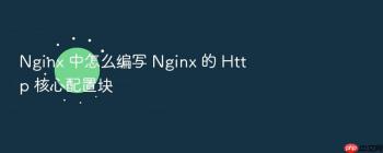 Nginx 中怎么编写 Nginx 的 Http 核心配置块