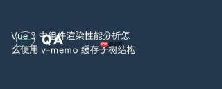 Vue 3 中组件渲染性能分析怎么使用 v-memo 缓存子树结构