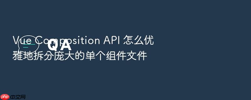 vue composition api 怎么优雅地拆分庞大的单个组件文件