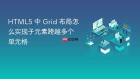 html5 中 grid 布局怎么实现子元素跨越多个单元格