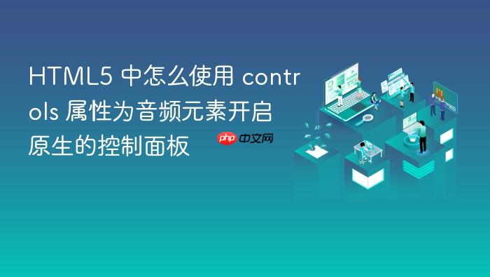 html5 中怎么使用 controls 属性为音频元素开启原生的控制面板
