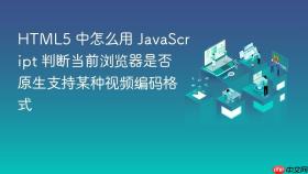 html5 中怎么用 javascript 判断当前浏览器是否原生支持某种视频编码格式