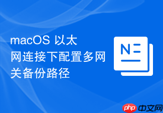 macos 以太网连接下配置多网关备份路径