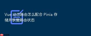 vue 动态路由怎么配合 pinia 存储并恢复路由状态