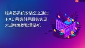 服务器系统安装怎么通过 PXE 网络引导服务实现大规模集群批量装机