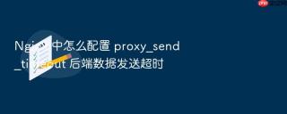 Nginx 中怎么配置 proxy_send_timeout 后端数据发送超时