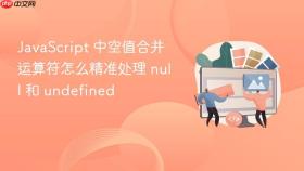 javascript 中空值合并运算符怎么精准处理 null 和 undefined