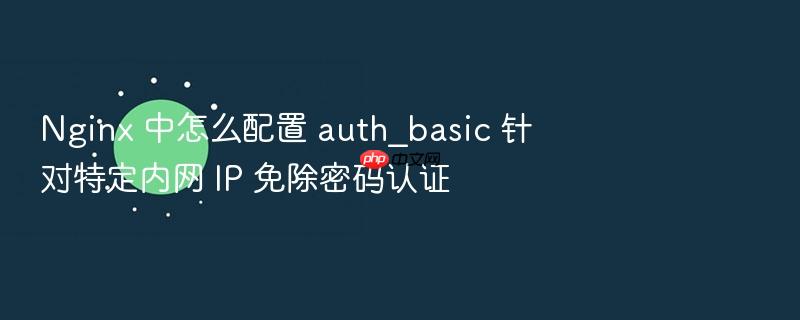 nginx 中怎么配置 auth_basic 针对特定内网 ip 免除密码认证