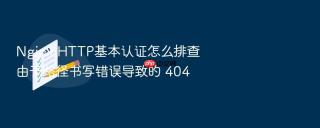 nginx http基本认证怎么排查由于路径书写错误导致的 404