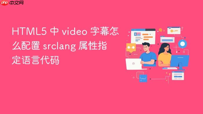 html5 中 video 字幕怎么配置 srclang 属性指定语言代码