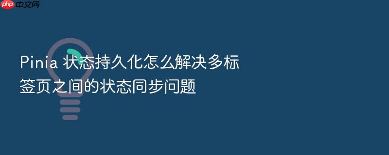 pinia 状态持久化怎么解决多标签页之间的状态同步问题