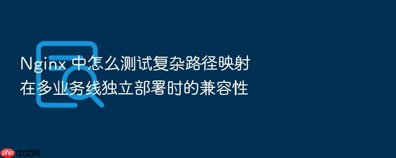 nginx 中怎么测试复杂路径映射在多业务线独立部署时的兼容性