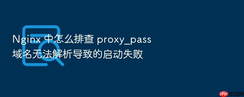 nginx 中怎么排查 proxy_pass 域名无法解析导致的启动失败
