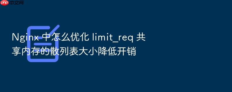nginx 中怎么优化 limit_req 共享内存的散列表大小降低开销