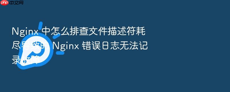 nginx 中怎么排查文件描述符耗尽导致的 nginx 错误日志无法记录故障