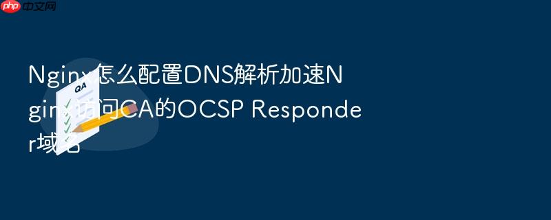 nginx怎么配置dns解析加速nginx访问ca的ocsp responder域名