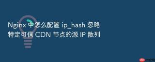 nginx 中怎么配置 ip_hash 忽略特定可信 cdn 节点的源 ip 散列