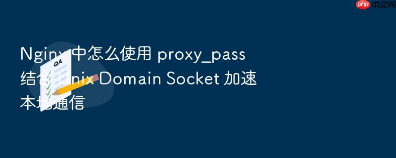 nginx 中怎么使用 proxy_pass 结合 unix domain socket 加速本地通信