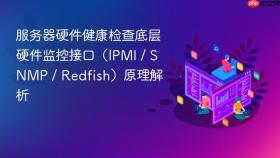 服务器硬件健康检查底层硬件监控接口(ipmi / snmp / redfish)原理解析