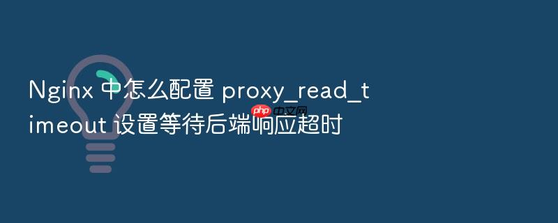 nginx 中怎么配置 proxy_read_timeout 设置等待后端响应超时