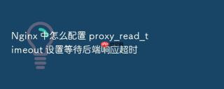 nginx 中怎么配置 proxy_read_timeout 设置等待后端响应超时