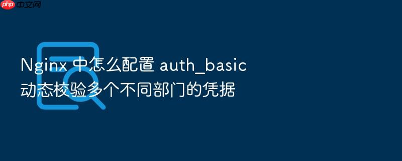 nginx 中怎么配置 auth_basic 动态校验多个不同部门的凭据