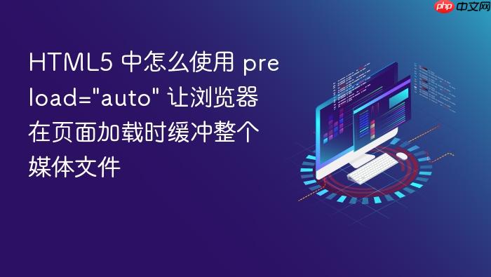 html5 中怎么使用 preload=\