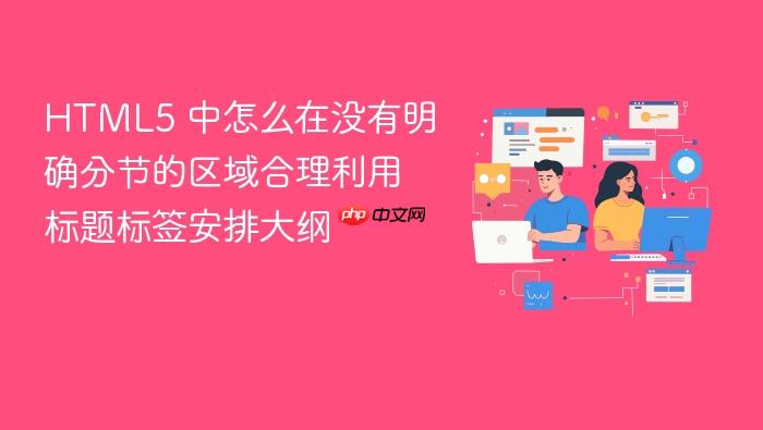 html5 中怎么在没有明确分节的区域合理利用标题标签安排大纲