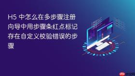 h5 中怎么在多步骤注册向导中用步骤条红点标记存在自定义校验错误的步骤