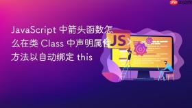 JavaScript 中箭头函数怎么在类 Class 中声明属性方法以自动绑定 this