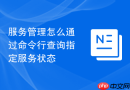服务管理怎么通过命令行查询指定服务状态