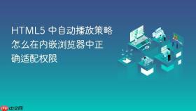 HTML5 中自动播放策略怎么在内嵌浏览器中正确适配权限